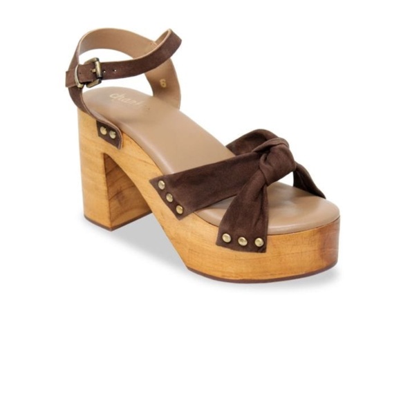 Charles By Charles David Brown Platform Sandals - Picture 1 of 5
